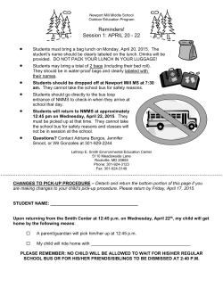 OED Session 1 Reminders2 2014-2015
