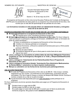 NMMS Educaci&oacute;n al Aire Libre Sesi&oacute;n 2(Spanish)