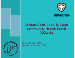 Carlton-Cook-Lake-St. Louis CHB Strategic Plan 2012-2015 (PDF)