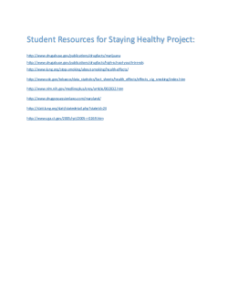 Staying Healthy Project
