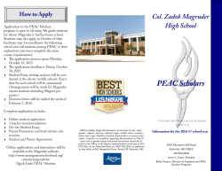 PEAC Scholars Brochure 2016-17