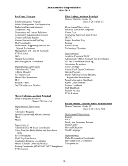 Administration Responsibilities &nbsp;