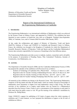 Exhibition&rsquo;s Activities in Phnom Penh City