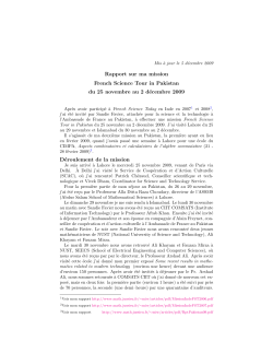 report (in french)