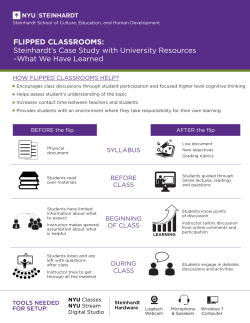 Flipped Classrooms with NYU Resources