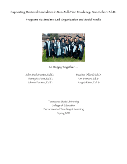 Supporting doctoral candidates in non-full-time resident, non-cohort Ed.D. programs via student-led organization and social media