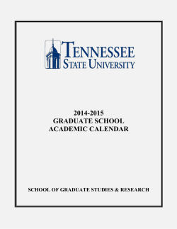 Graduate School calendar