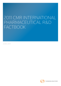 2011 CMR International Pharmaceutical R D Factbook