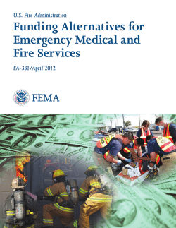 CFEMA USFA: Funding Alternatives for Emergency Medical and Fire Services