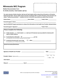 Exhibit 7-D(2): Medical Documentation Form for Similac Sensitive, Total Comfort, Spit-Up (PDF)