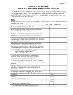 Exhibit 5-AA: Local Self Assessment Breastfeeding Checklist (PDF)