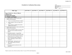Exhibit 4-H: Checklist for Certification Observations (PDF)