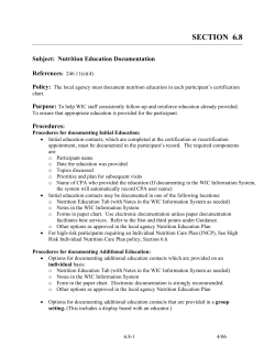 Section 6.8: Nutrition Education Documentation (PDF)