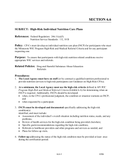 Section 6.6: High Risk Individual Nutrition Care Plans (PDF)