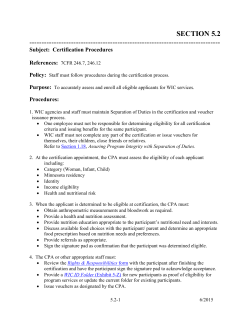 Section 5.2: Certification Procedures (PDF)