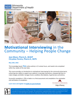 Motivational Interviewing in the Community &ndash; Helping People Change (PDF)
