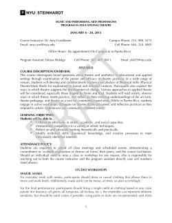 2015 Course Syllabus