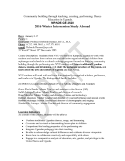 2016 Syllabus and Itinerary