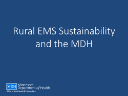 Rural EMS sustainability at MDH (PDF: 500KB/11 pages)