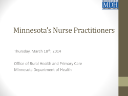 Minnesota's Nurse Practitioners (PDF: 950KB/20 pages)
