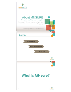 MNsure Overview (PDF: 596 KB/14 pages)
