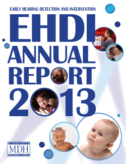 EHDI Annual Report 2013.