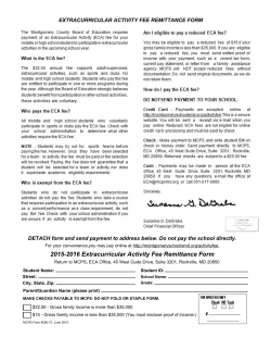 2015-16 Extracurricular Activity Fee Form