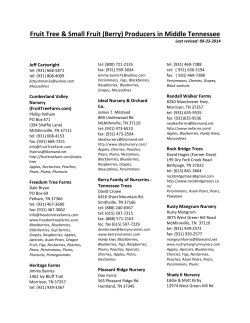 Fruit and Berry Nurseries in Tennessee