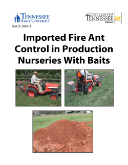 Imported Fire Ants - Control in Production Nurseries with Baits