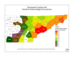 Hemlock Woolly Adelgid - Occurrence Map