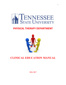 Clinical Education Manual