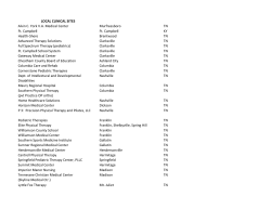 Copy of Clinical Sites for 2014-2015
