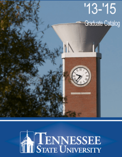 Click here for the TSU Graduate Catalog 2013-2015