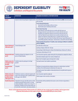 Documents Needed to Enroll Spouse/Children