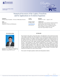 Numerical Inversion of the Laplace Transform and Its Application to Evolution Equations