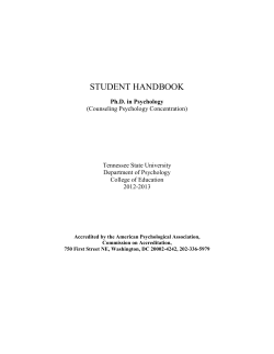 Doctoral Handbook