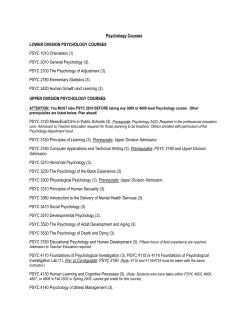 Psychology&nbsp;Course&nbsp;Offerings&nbsp;&nbsp;&nbsp;&nbsp;&nbsp;