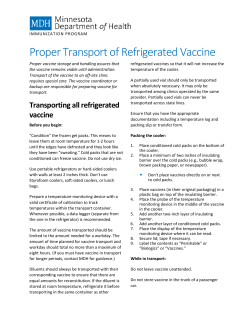 Proper Transport of Refrigerated Vaccine (PDF)
