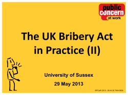 The UK Bribery Act in Practice (II)