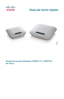 Cisco WAP121 and WAP321 Quick Start Guide (Spanish, Mexico)