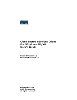 Cisco Secure Services Client User Guide for Windows 2000 and XP, Release 4.0
