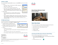 Cisco Secure Services Client Quick Start 5.1.0
