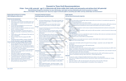Prenatal to Three Draft Recommendations, June 2014 (PDF)