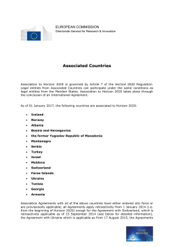 Horizon 2020 document issued last month