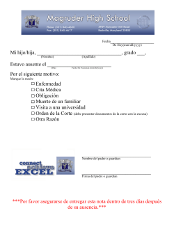 Attendance Letter Spanish&nbsp;