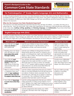 05. Parent's Backpack Guide to the Common Core State Standards