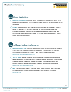 09. Common Core Smart Phone Applications and UDL Resources