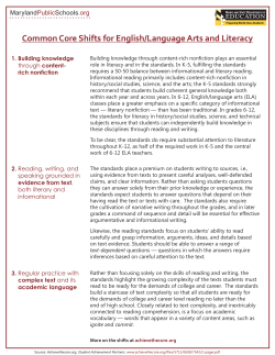 07. Common Core Shifts for ELA and Mathematics