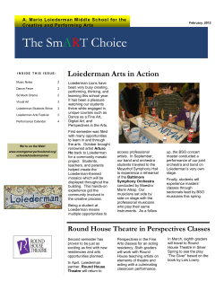 Click here to read the LMS Arts Newsletter