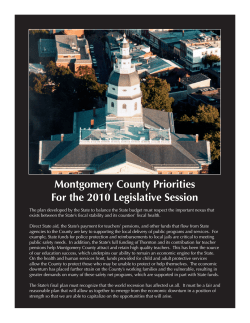 2010 Montgomery County Priorities